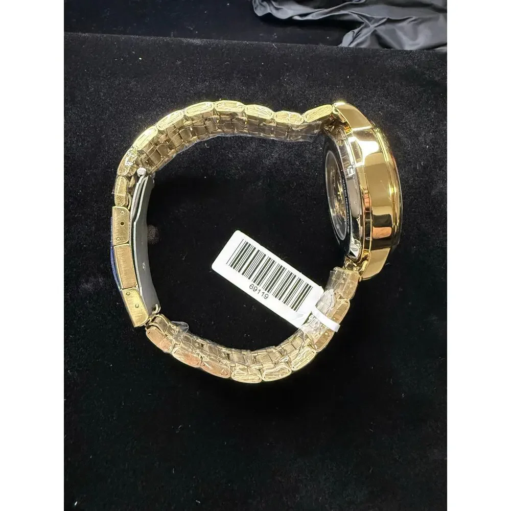Invicta Objet D Art Men's 42.5mm Automatic Watch Gold White Skeleton Dial 69120